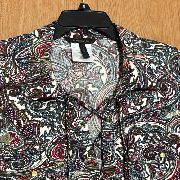 BCBGMAXAZRIA paisley print tunic size large new - Picture 3 of 6